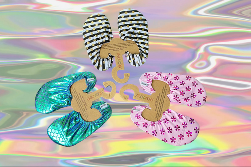 Slipfree Girls Foil Print Non Slip Shoes for Beach, Pool & Home